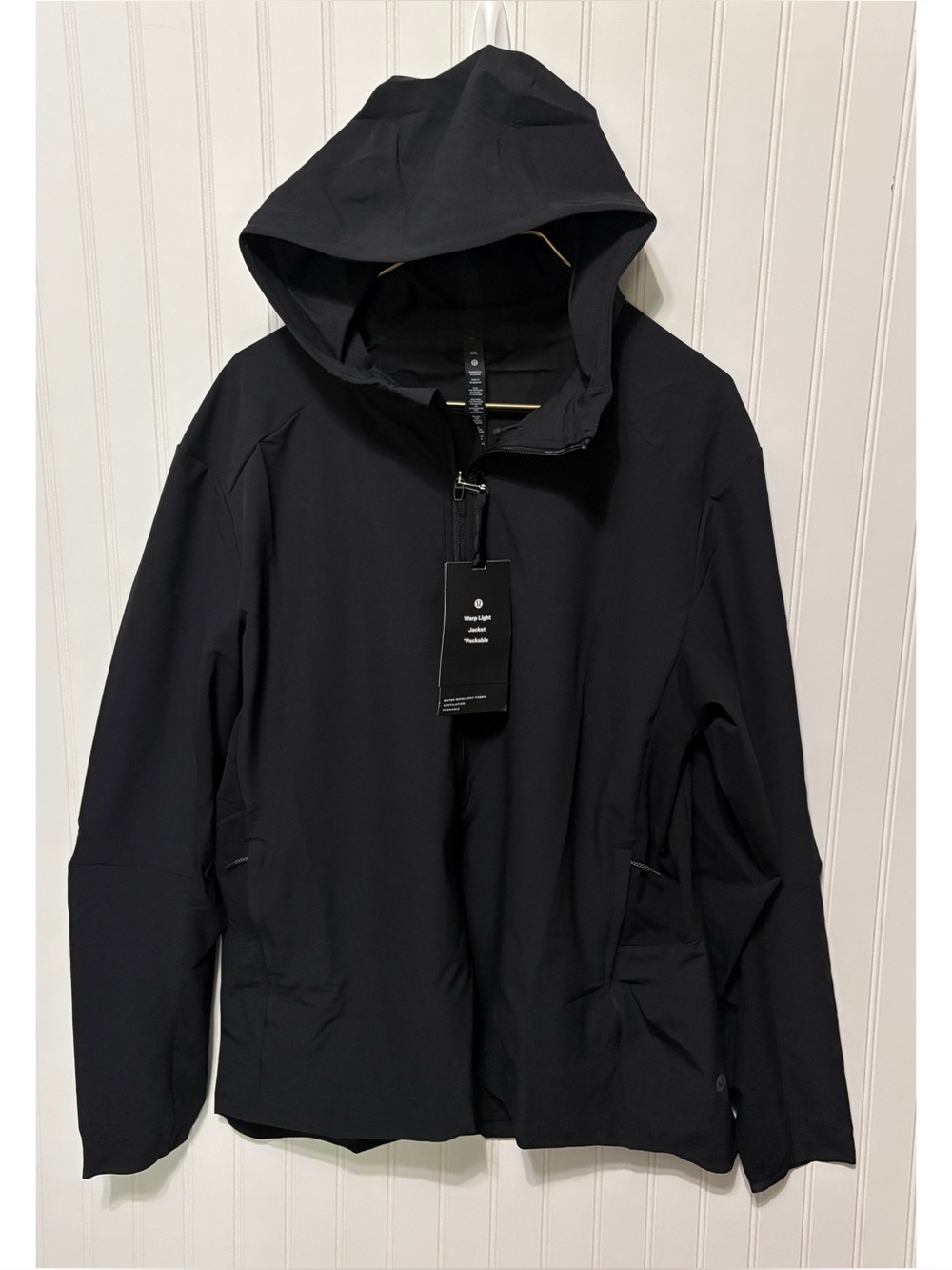 LULULEMON Black Warp Light Packable Jacket Coat Mens Size XXL 2XL NEW With TAGS